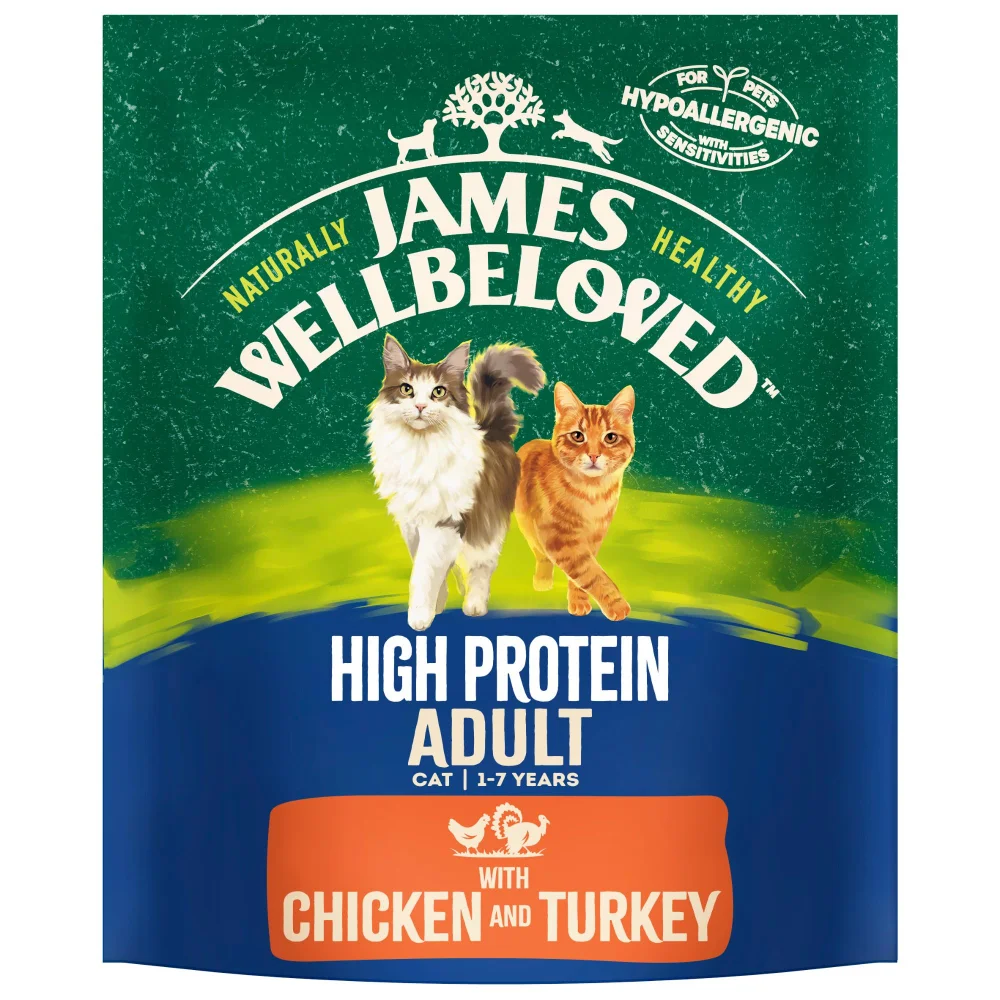 Adult Chicken & Turkey High Protein Dry Cat Food 7kg Image 1